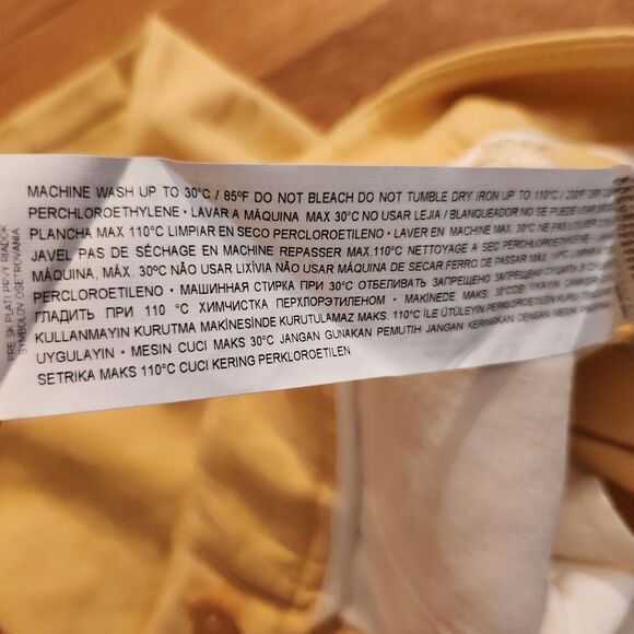 Mango MNG Butter Yellow 6" Cotton-Linen Blend Tailored Shorts, Sz 4 - Picture 8 of 9